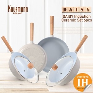 ★봄맞이특가★[카우프만] 데이지 인덕션 프라이팬 6P세트 KDIF-6P