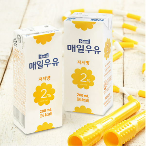 CJ프레시마켓,매일우유 저지방 2% 200ml*24