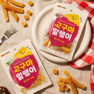 더주스 고구마말랭이 강아지간식 스틱/큐브 150g * 10개