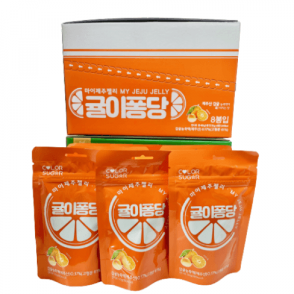 CJ프레시마켓,제주 마이 제주젤리 귤이퐁당 8개입 감귤 청귤 여행선물 기념품 과자 제리