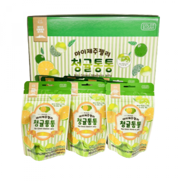 CJ프레시마켓,제주 마이 제주젤리 귤이퐁당 8개입 감귤 청귤 여행선물 기념품 과자 제리