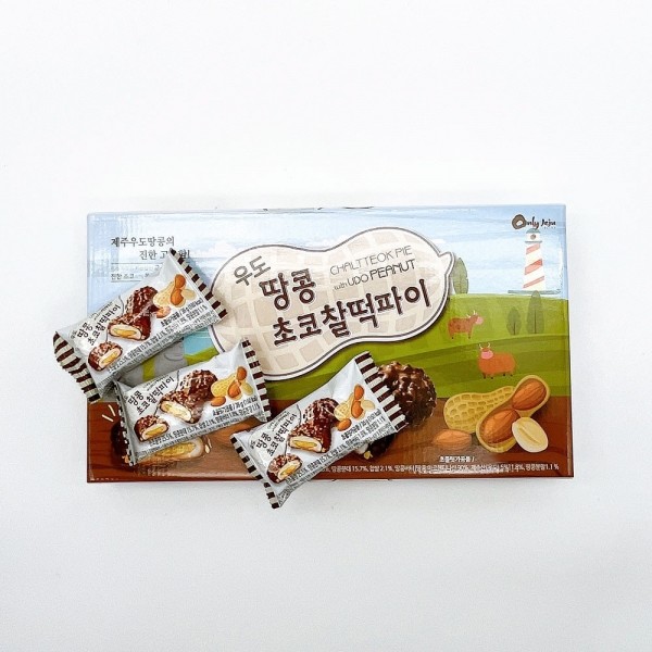 CJ프레시마켓,제주 우도땅콩 초코찰떡파이 10개입 여행선물 특산물 사무실간식