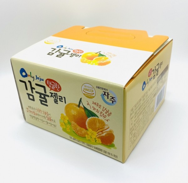 CJ프레시마켓,제주 탱글한 감귤 젤리 푸딩 (130g x 8개입) 어린이 사무실 간식