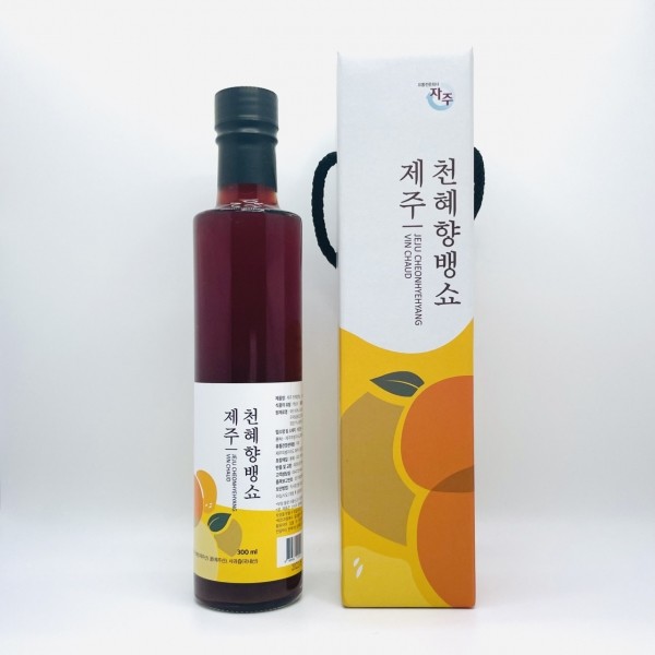 CJ프레시마켓,제주 천혜향뱅쇼 300ml 선물세트 뱅쇼 무알콜 무설탕 제주도기념품