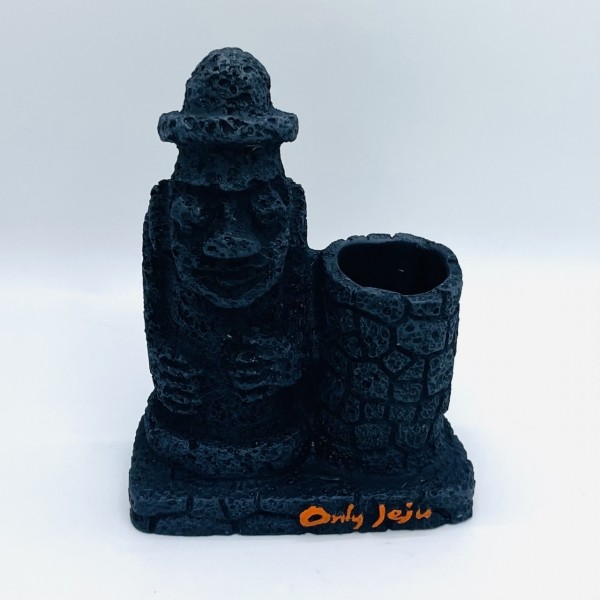 CJ프레시마켓,제주 돌하르방 펜꽂이 (중) 하루방 (신성) 장식인형 인테리어 감성소품 여행 선물 기념품