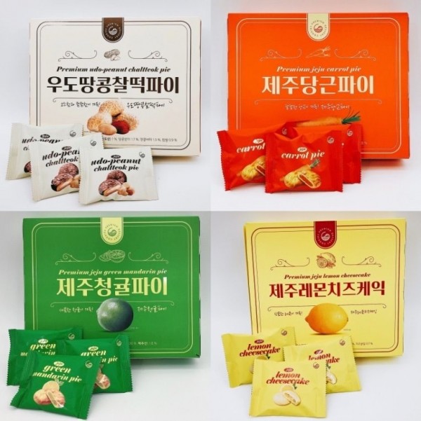 CJ프레시마켓,제주 우도땅콩찰떡파이 당근파이 청귤파이 레몬치즈케익 녹차 감귤 초코칩 타르트 과자 골라담기 기념품