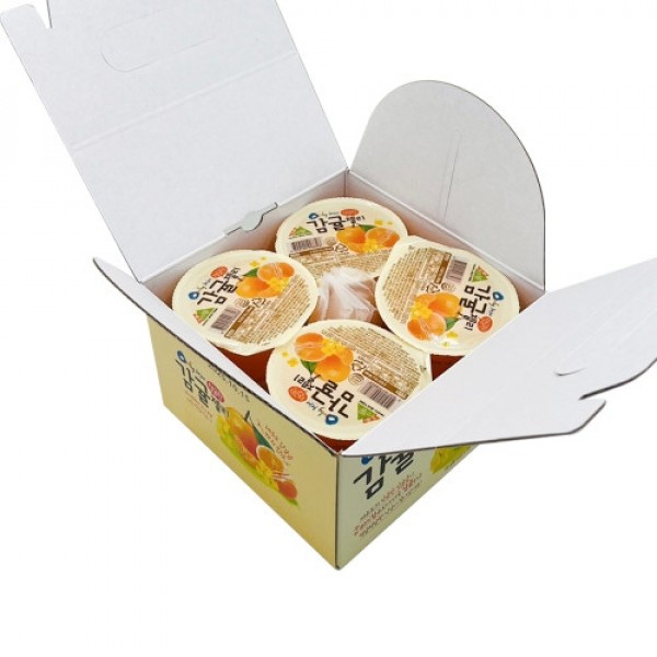 CJ프레시마켓,탱글한 제주 감귤 젤리 푸딩 (130g x 8개입) 어린이 사무실 간식