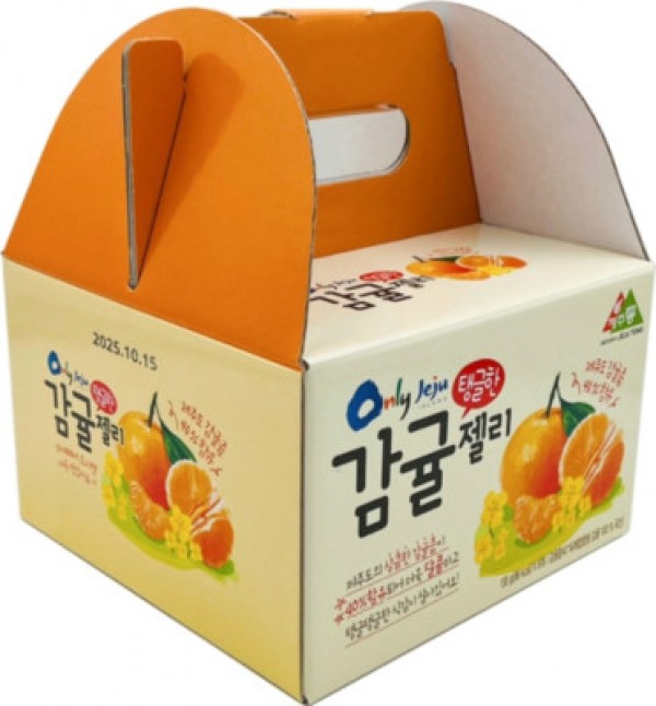 CJ프레시마켓,탱글한 제주 감귤 젤리 푸딩 (130g x 8개입) 어린이 사무실 간식