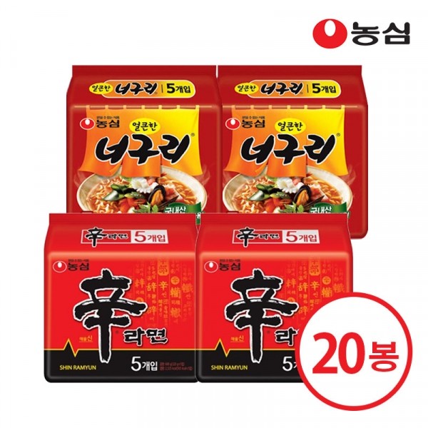 CJ프레시마켓,농심 신라면 10개 + 얼큰한너구리 10개