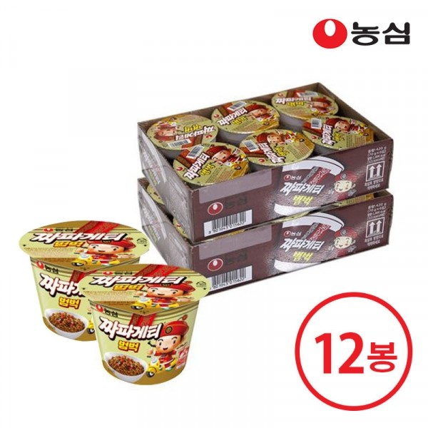 CJ프레시마켓,농심 짜파게티범벅 x 12개 (소컵)